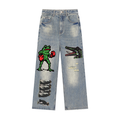Vintage Wash Distressed Denim Jeans