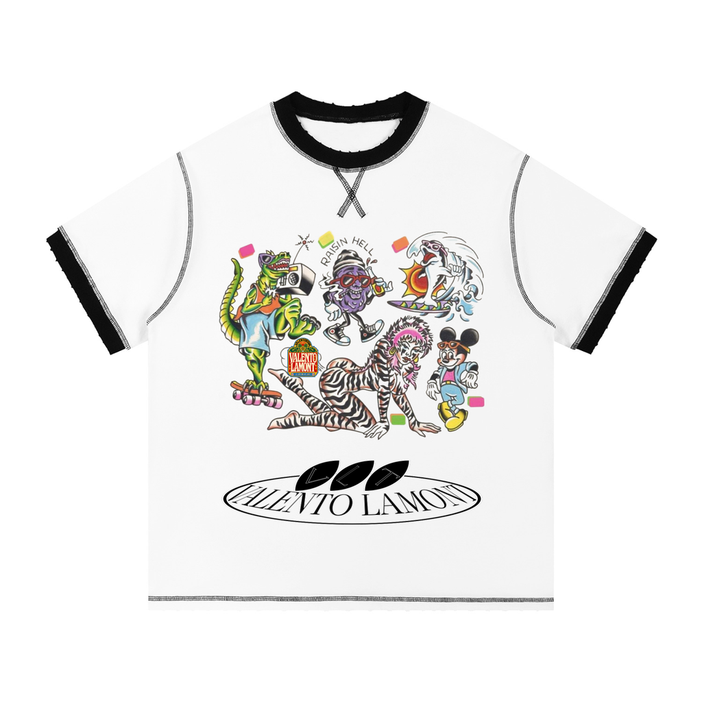 Unisex Contrast-Stitched Ringer T-Shirt
