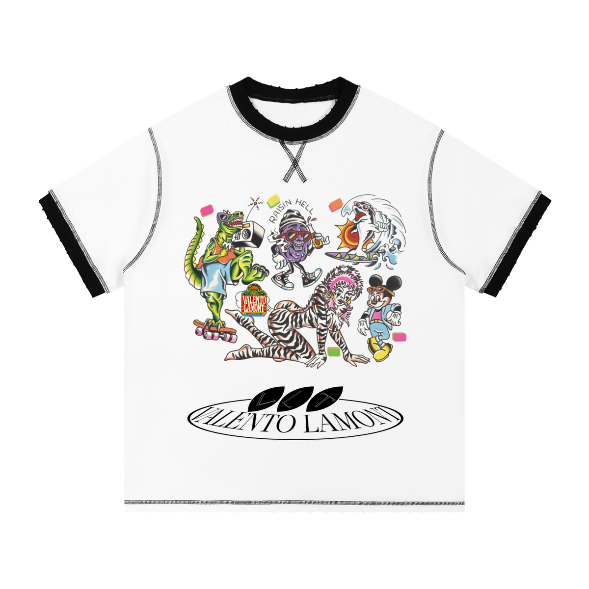 Unisex Contrast-Stitched Ringer T-Shirt