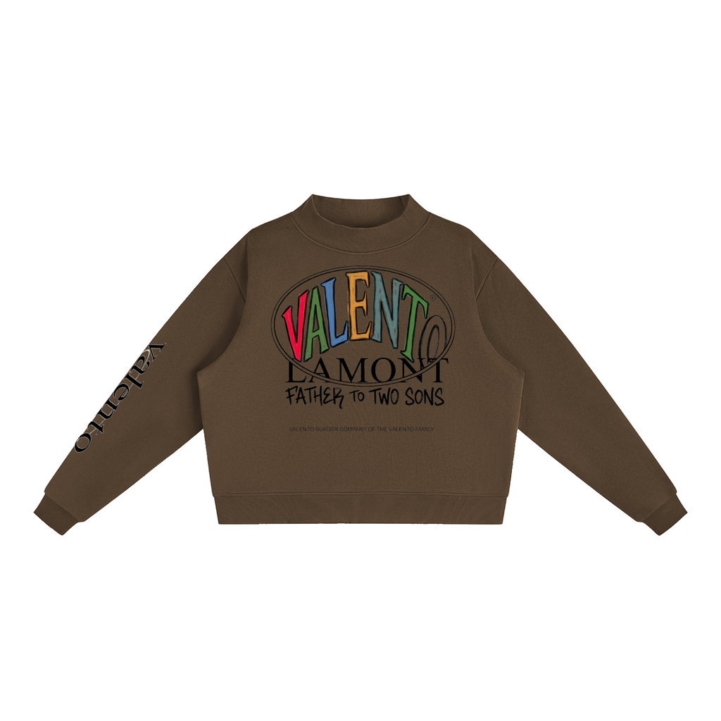 Essential Fleece Mock-Neck Crew Sweatshirt