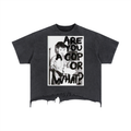 Vintage Wash Boxy Distressed Hem T-Shirt