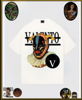 Valentino Mask Graphic Tee, Unisex Heavy Cotton Shirt, Unique Fashion Top, Vintage Inspired Apparel, Casual Streetwear, Gift for Art Lovers