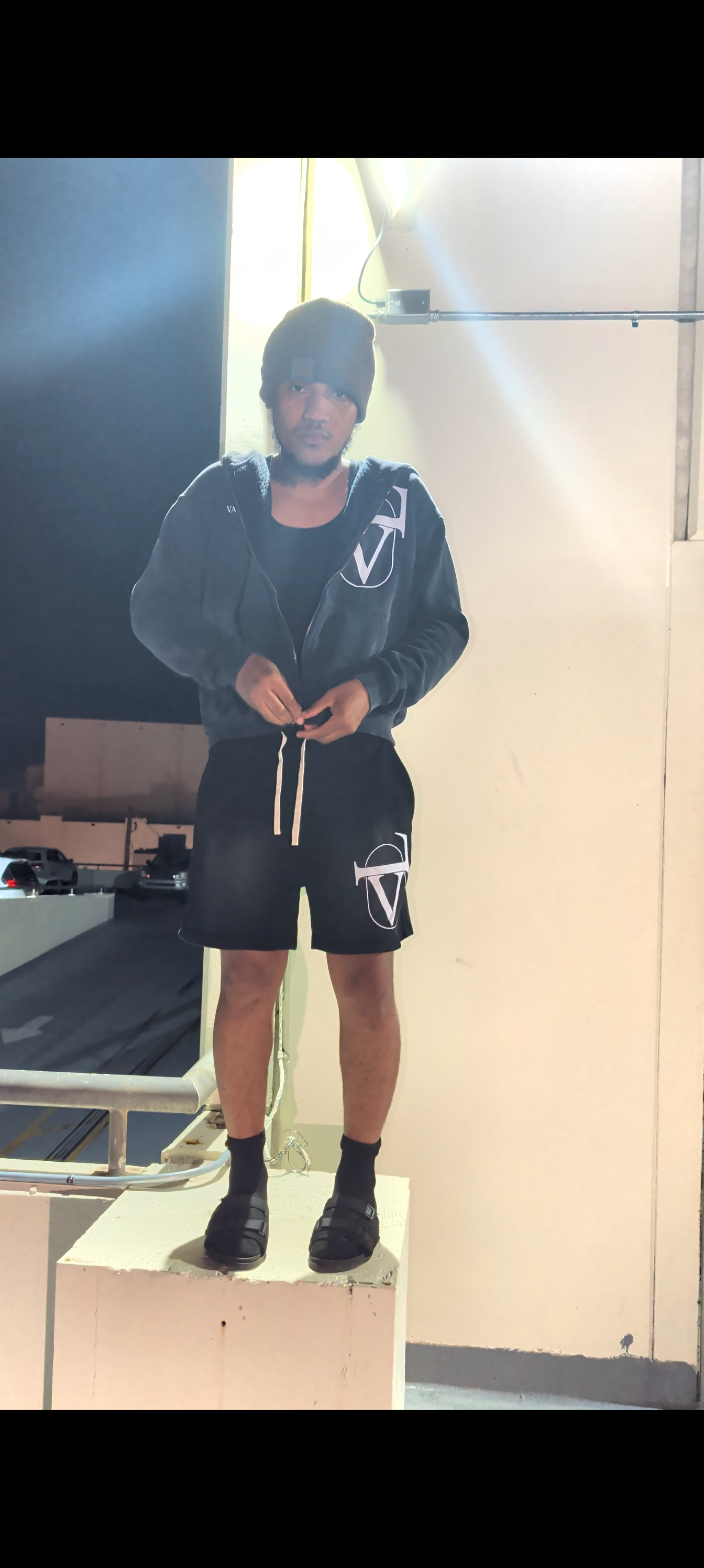 Sunfade Two-way Zipper Boxy Fleece Hoodie