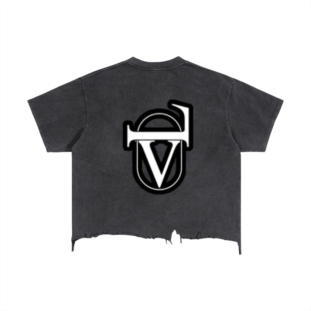 Vintage Wash Boxy Distressed Hem T-Shirt