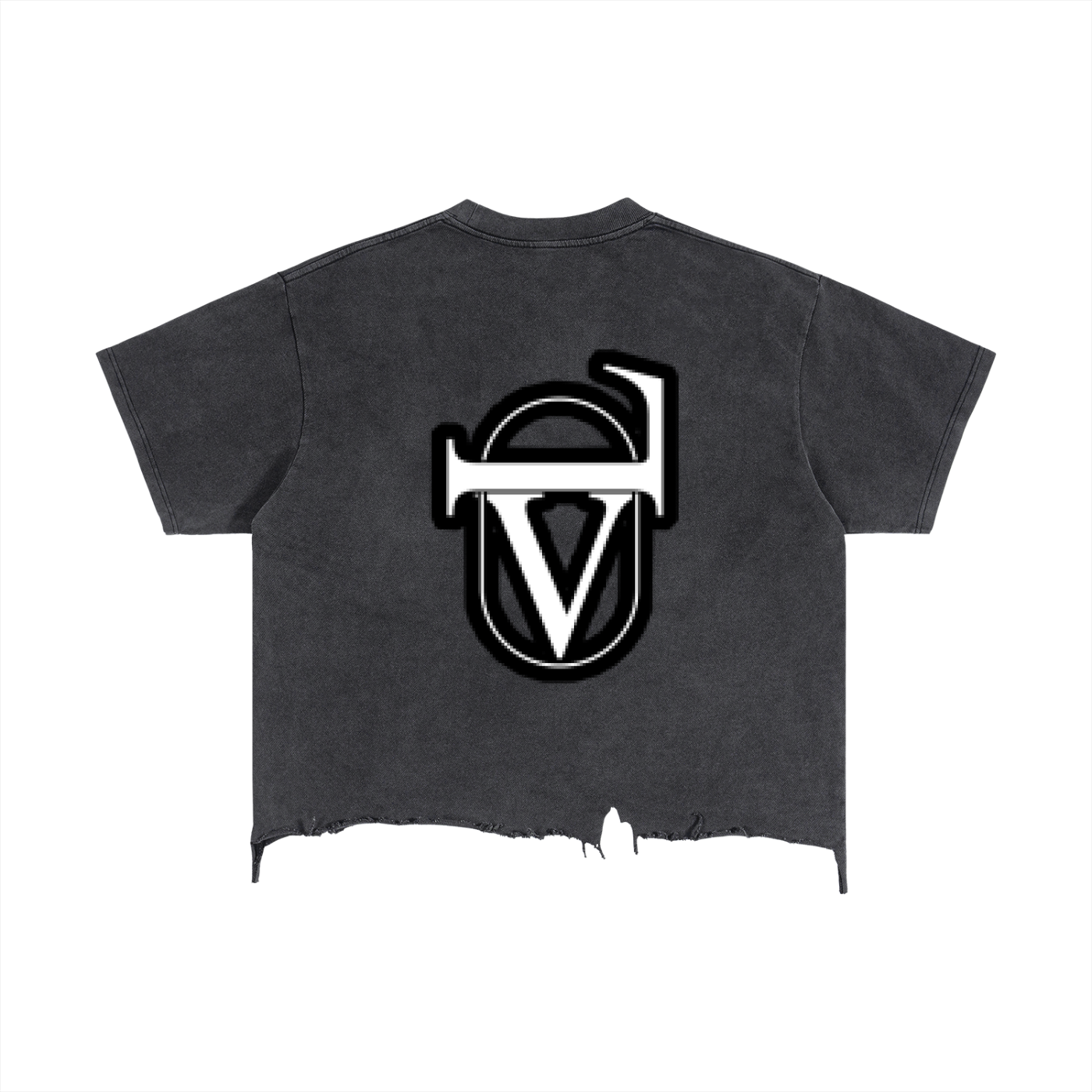 Vintage Wash Boxy Distressed Hem T-Shirt