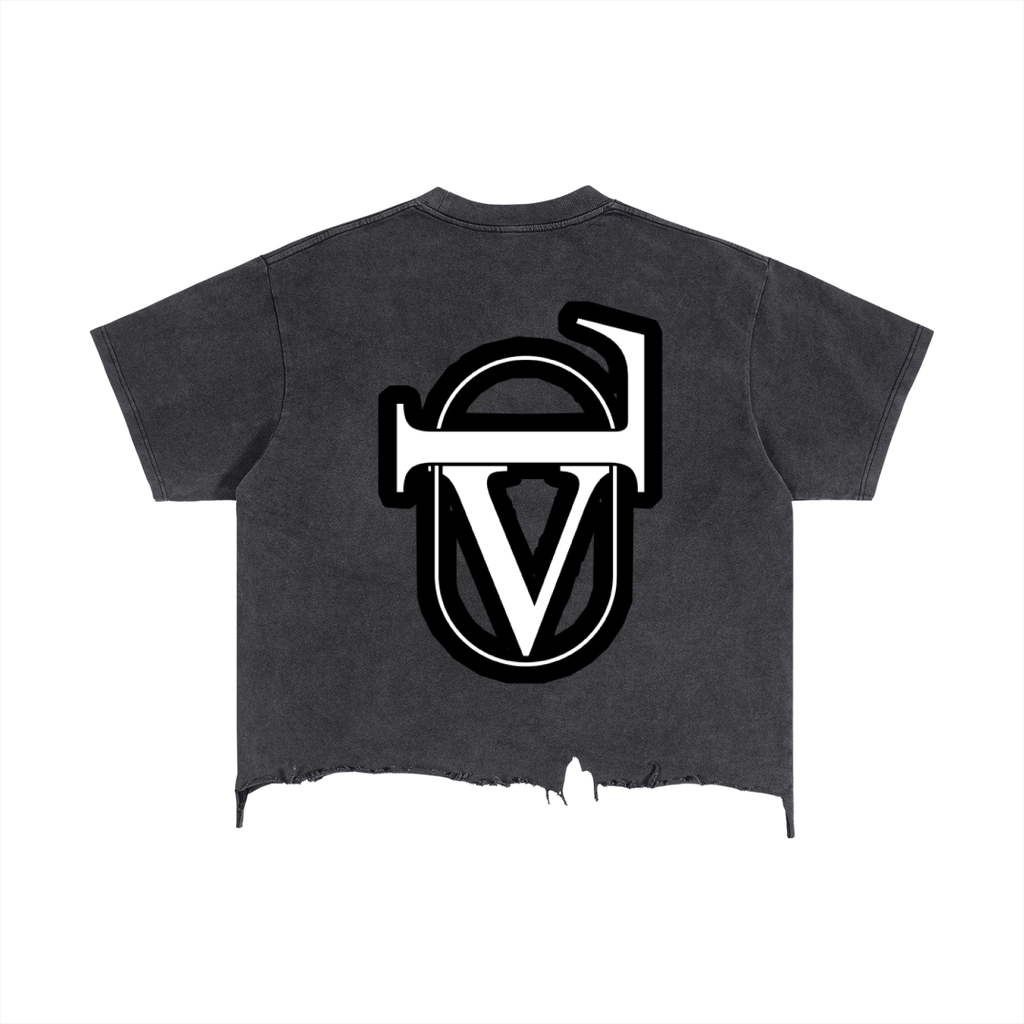Vintage Wash Boxy Distressed Hem T-Shirt