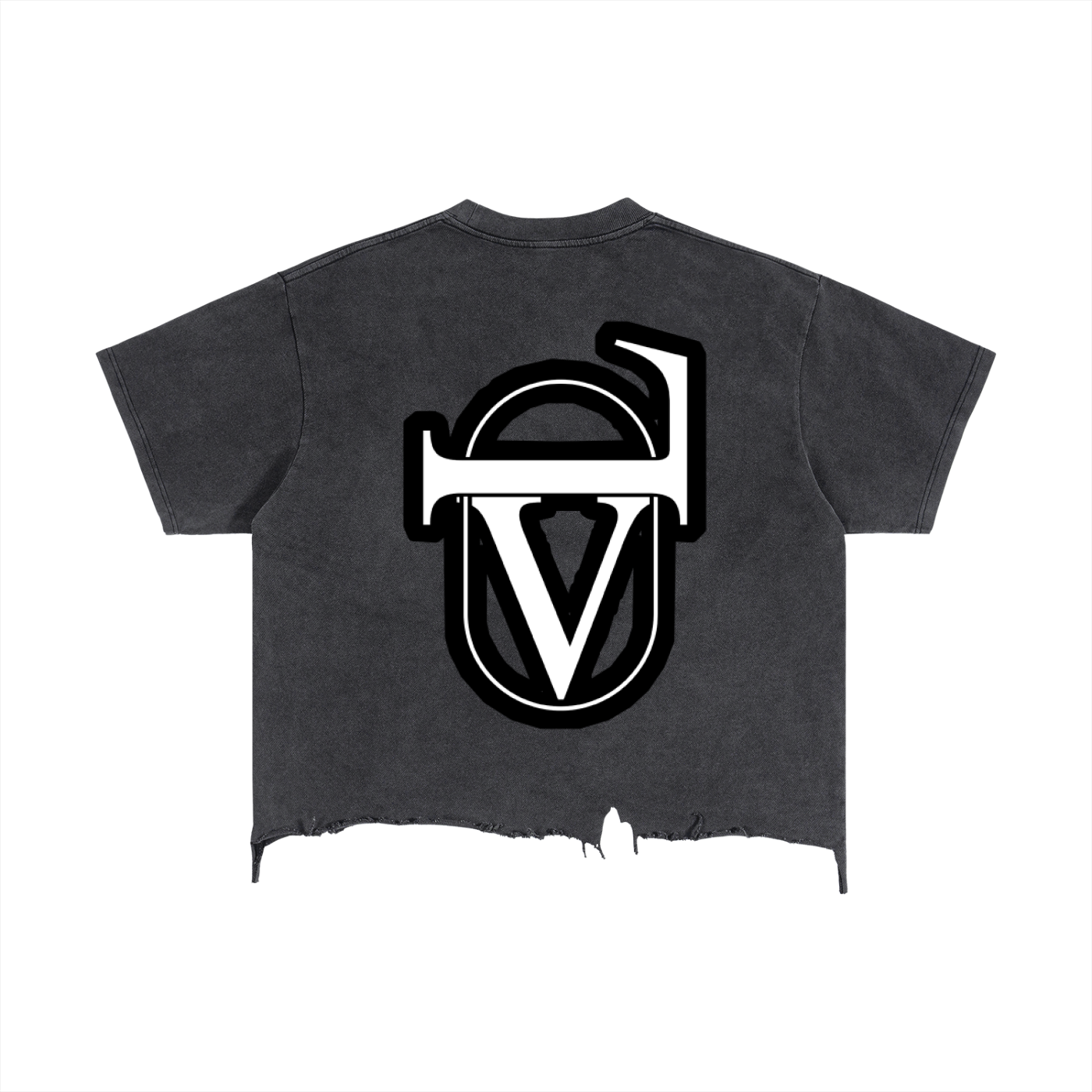 Vintage Wash Boxy Distressed Hem T-Shirt