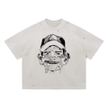 Vintage Washed Distressed Boxy Oversized T-Shirt
