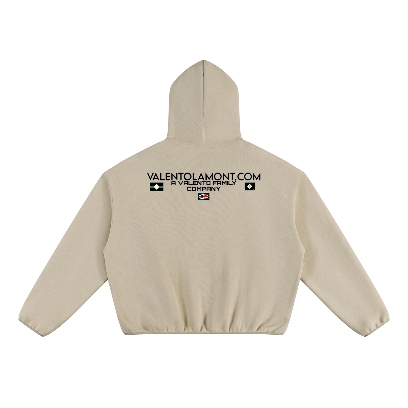 V Boxy Piping Fleece Hoodie