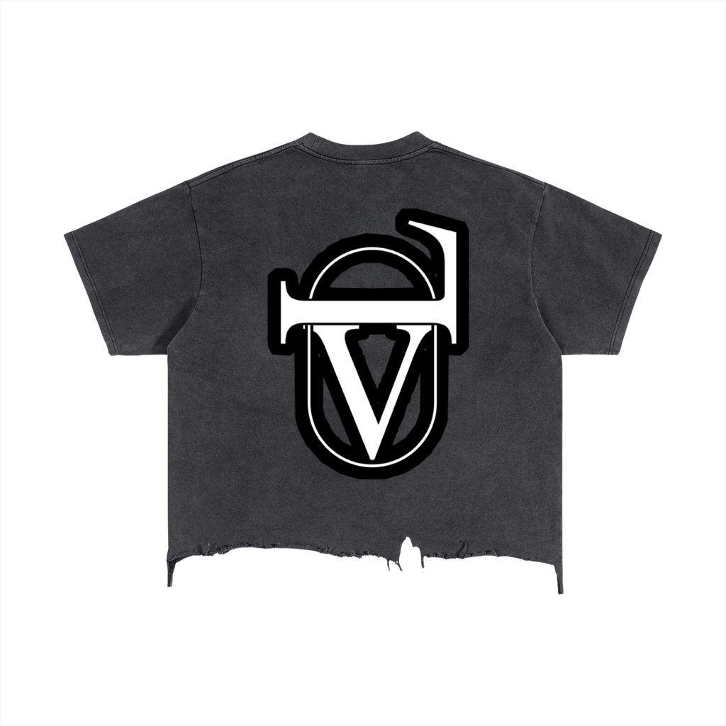 Vintage Wash Boxy Distressed Hem T-Shirt