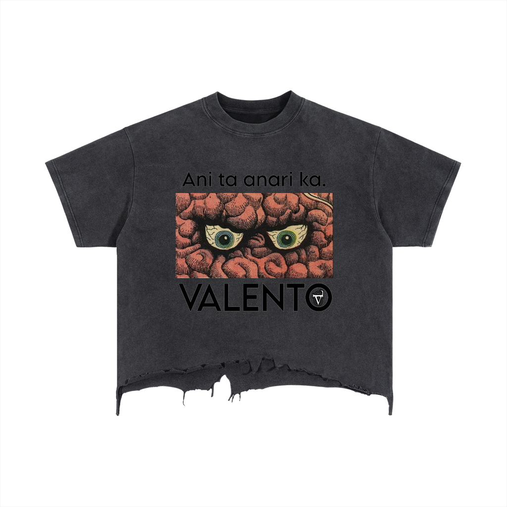 Vintage Wash Boxy Distressed Hem T-Shirt