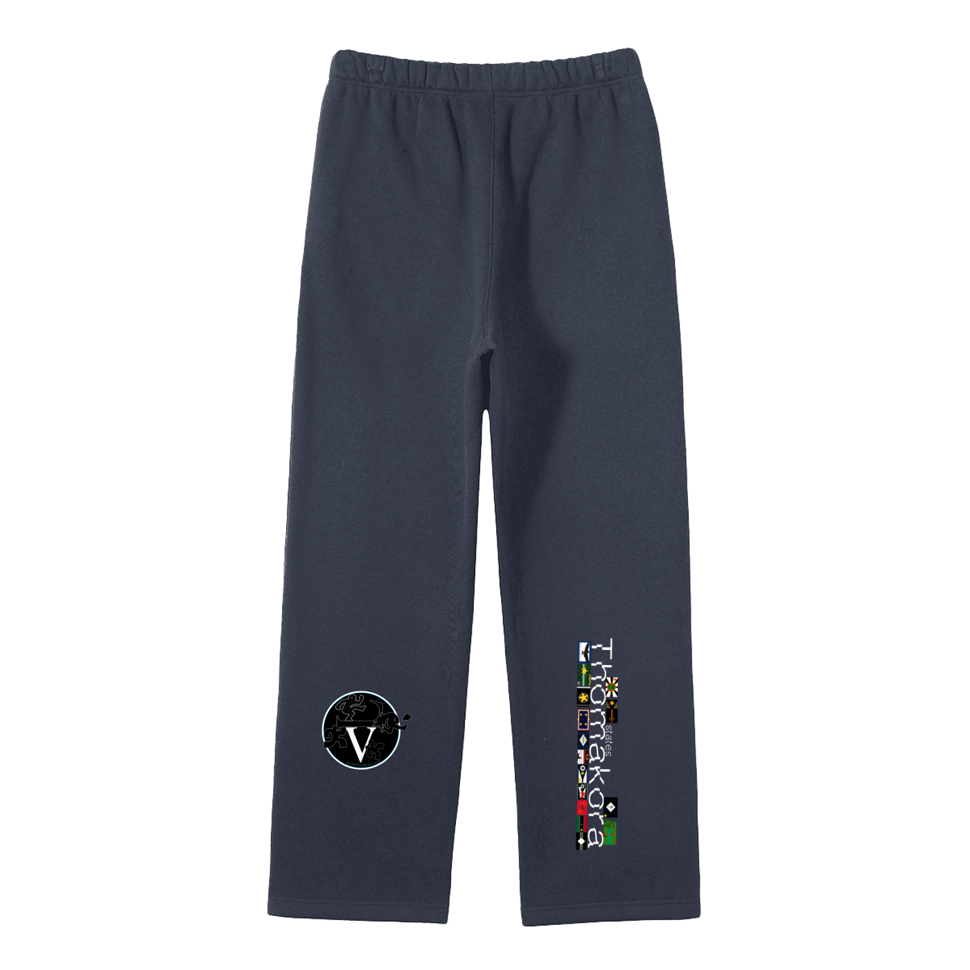 Streetwear Unisex Solid Color Fleece Straight Leg Pants