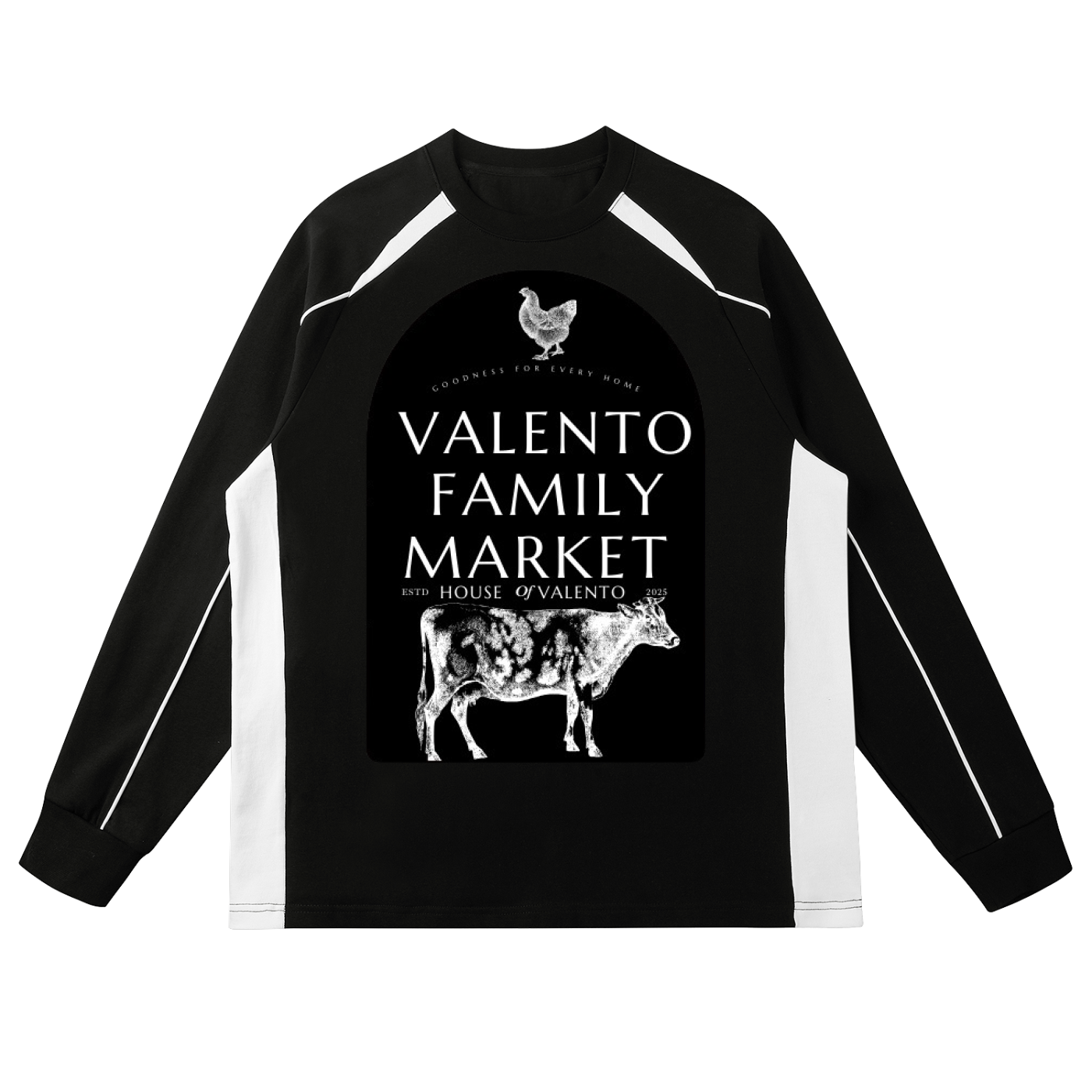 Contrast Panel Raglan Sweatshirt