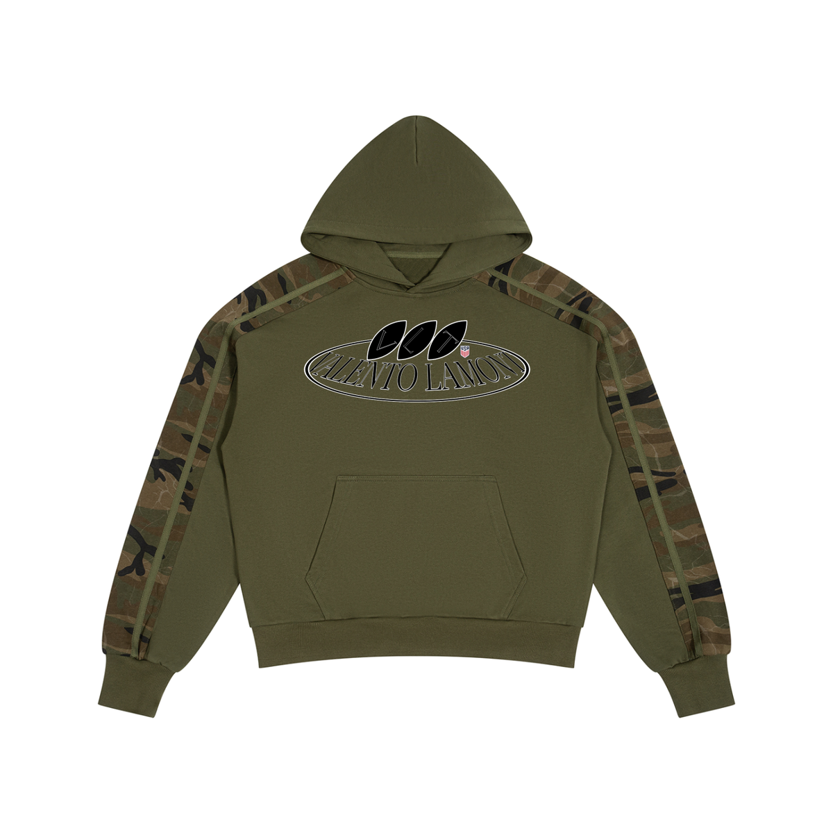 Unisex Boxy Camo Paneled Hoodie