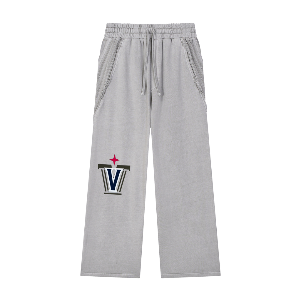 Snow Washed Tape Raw Edge Sweatpants