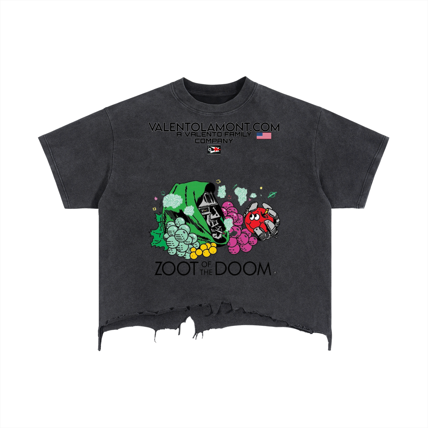 Vintage Wash Boxy Distressed Hem T-Shirt