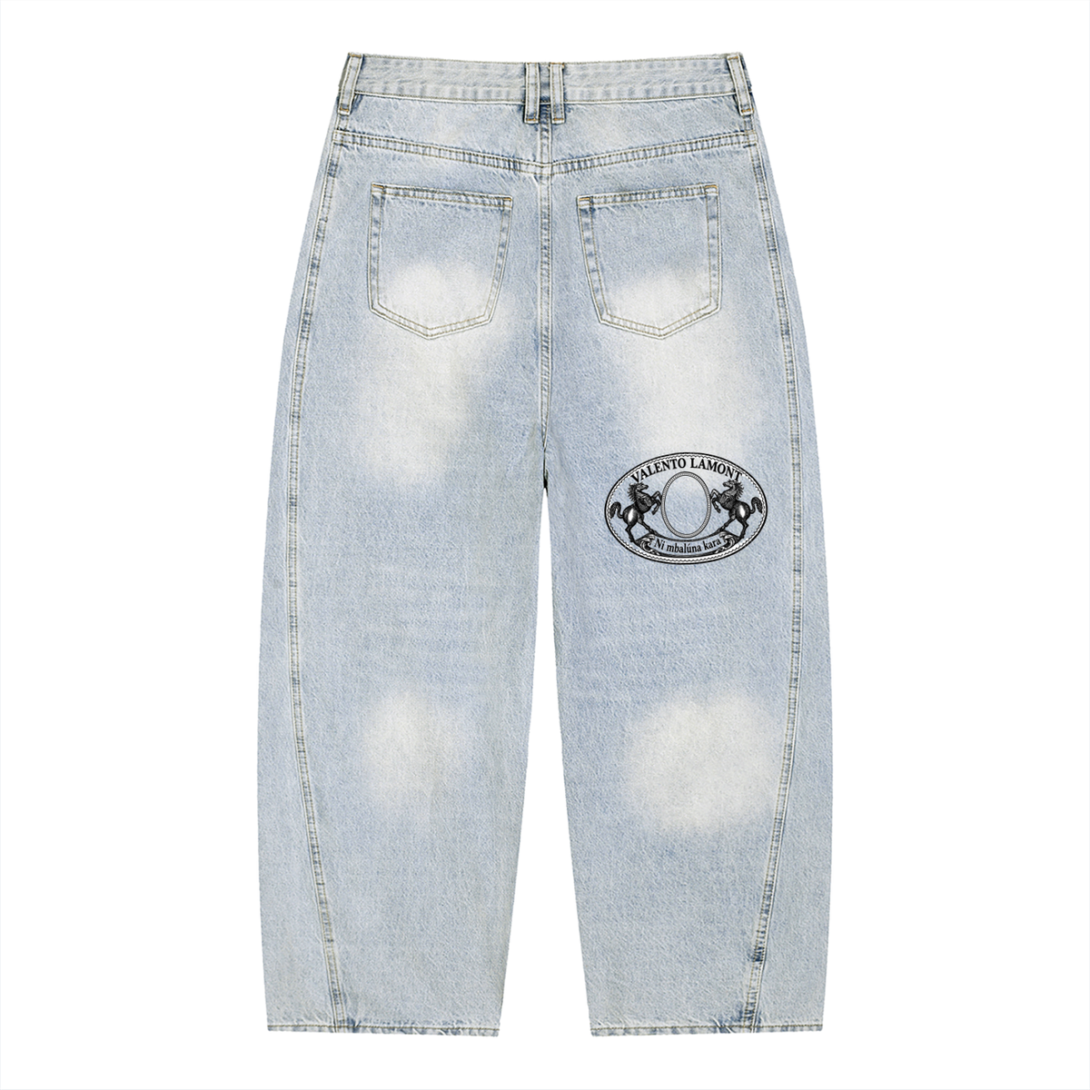 Men's Vintage Wash Sunfade Barrel Leg Jeans