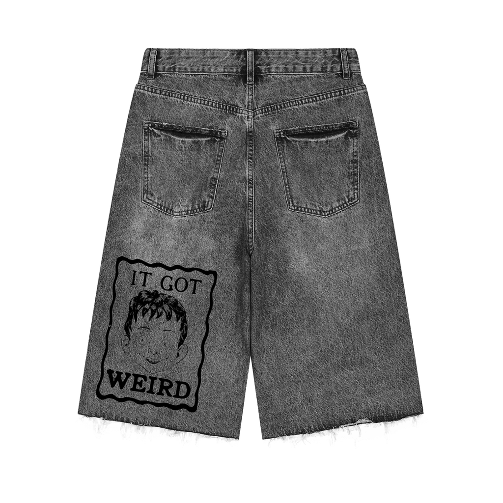 LAMONT Vintage Wide Leg Denim Shorts