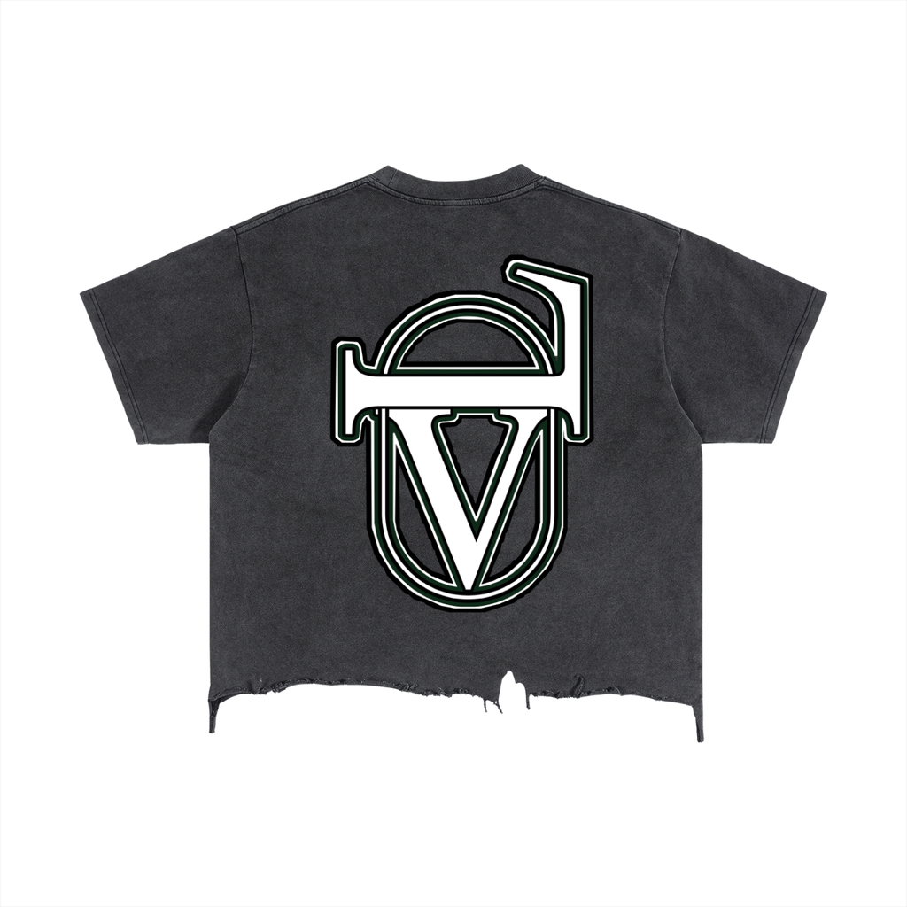 Vintage Wash Boxy Distressed Hem T-Shirt