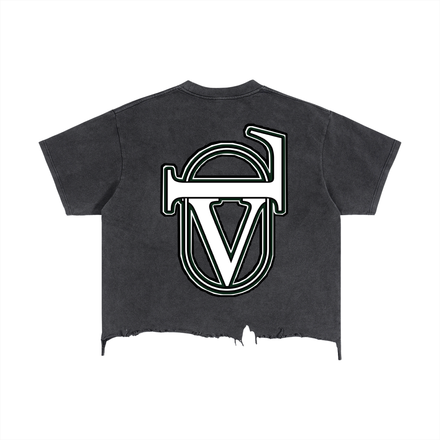 Vintage Wash Boxy Distressed Hem T-Shirt