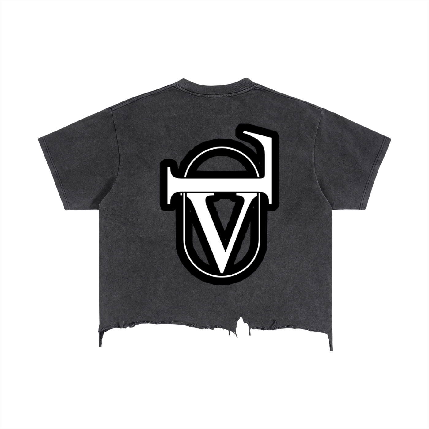 Vintage Wash Boxy Distressed Hem T-Shirt