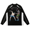 Contrast Panel Raglan Sweatshirt