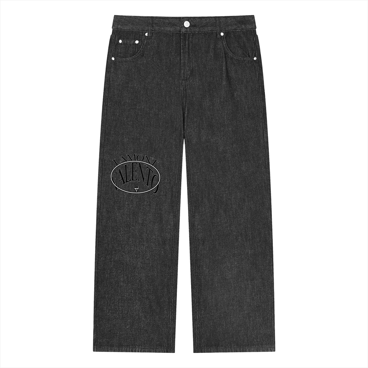 Unisex Vintage Wash Straight Leg Jeans
