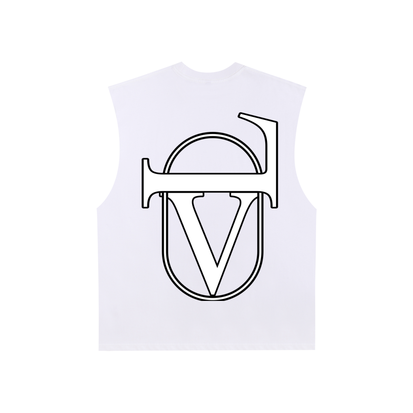 Raw Edge Cotton Tank Top