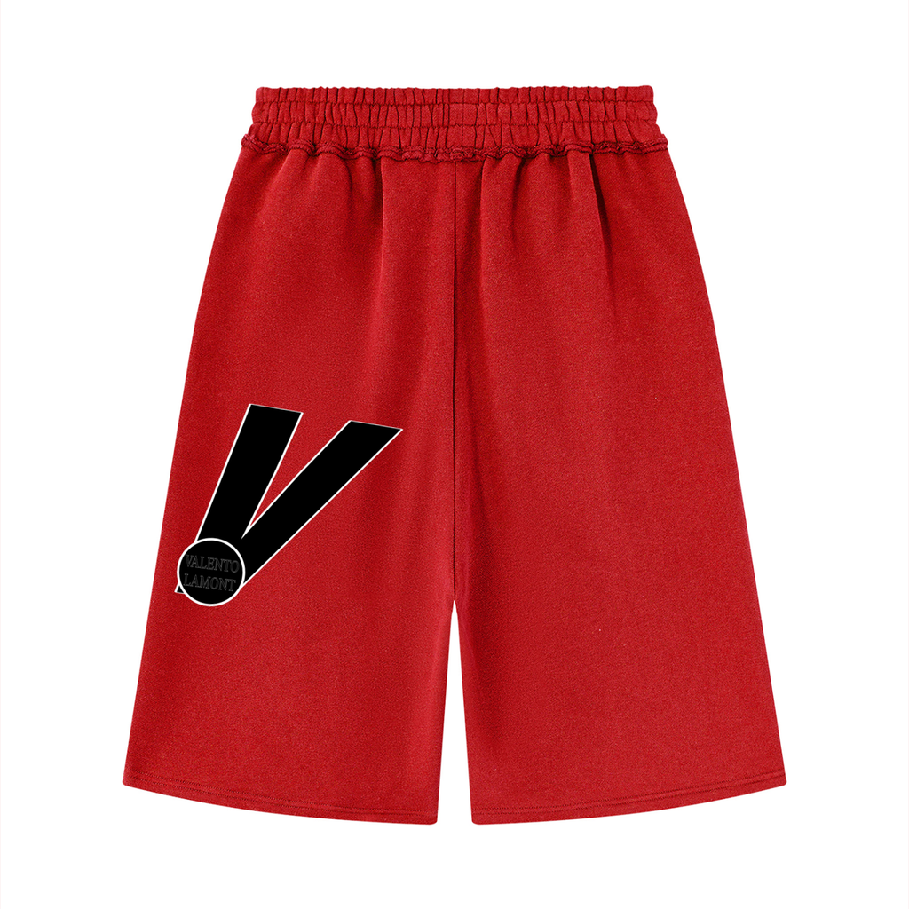Unisex Raw Edge Fleece Shorts