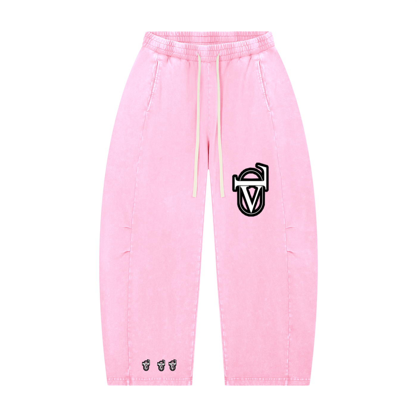 Unisex Mineral Wash Barrel Leg Pants