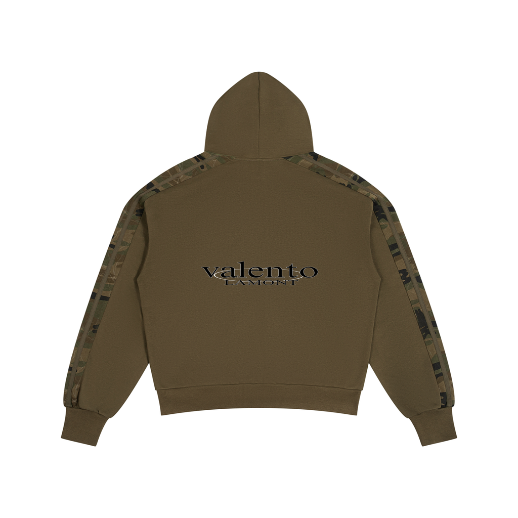 Unisex Boxy Camo Paneled Hoodie