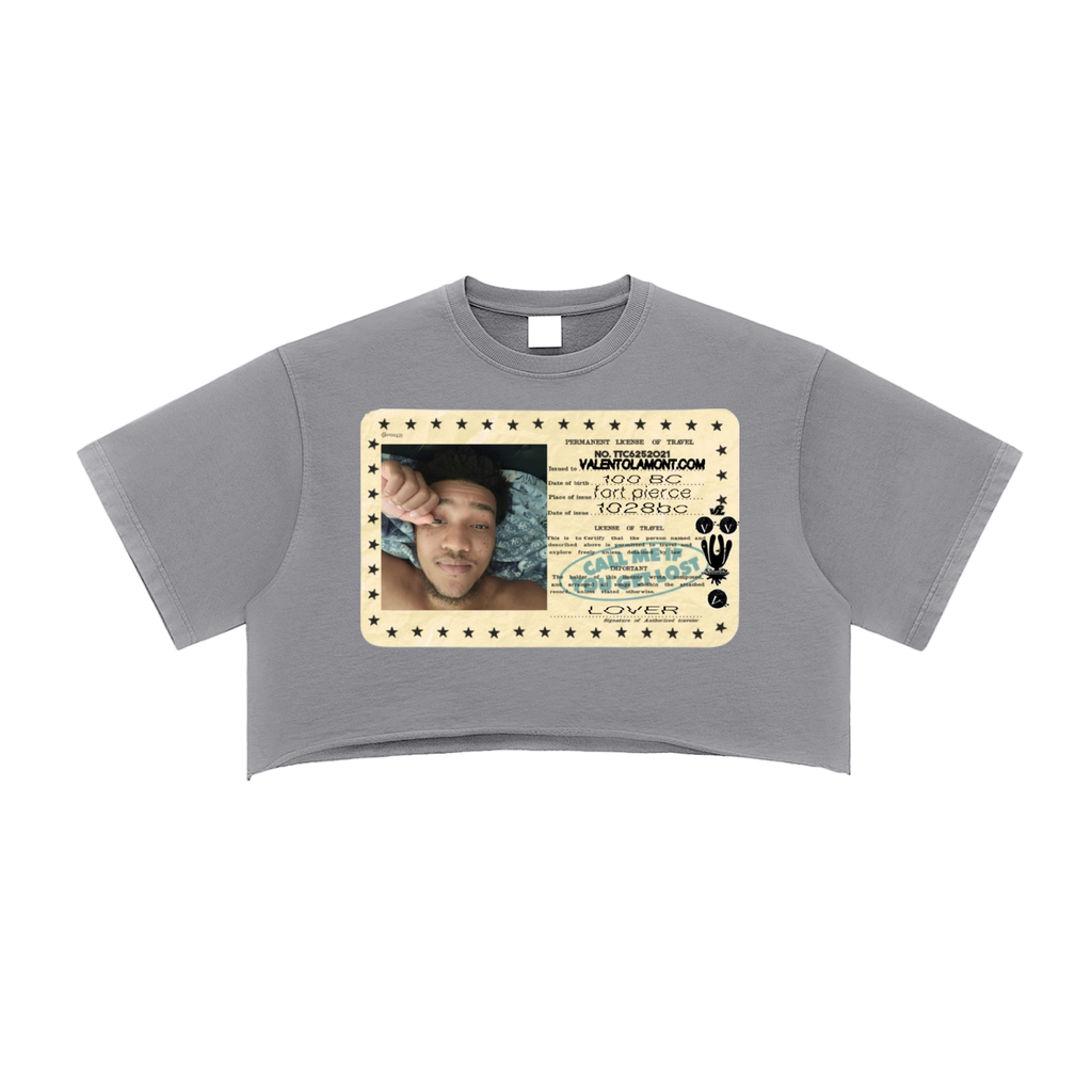 Snow Washed Raw Edge Crop Top