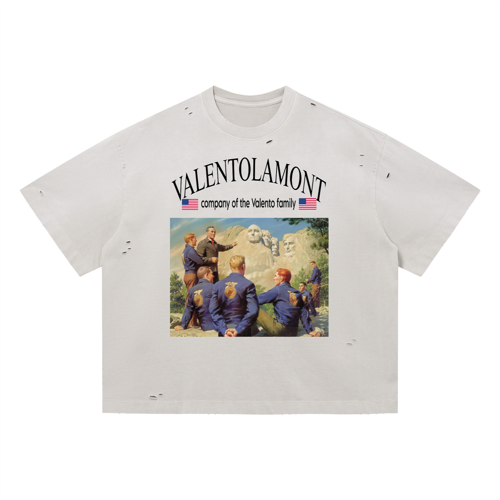 Vintage Washed Distressed Boxy Oversized T-Shirt