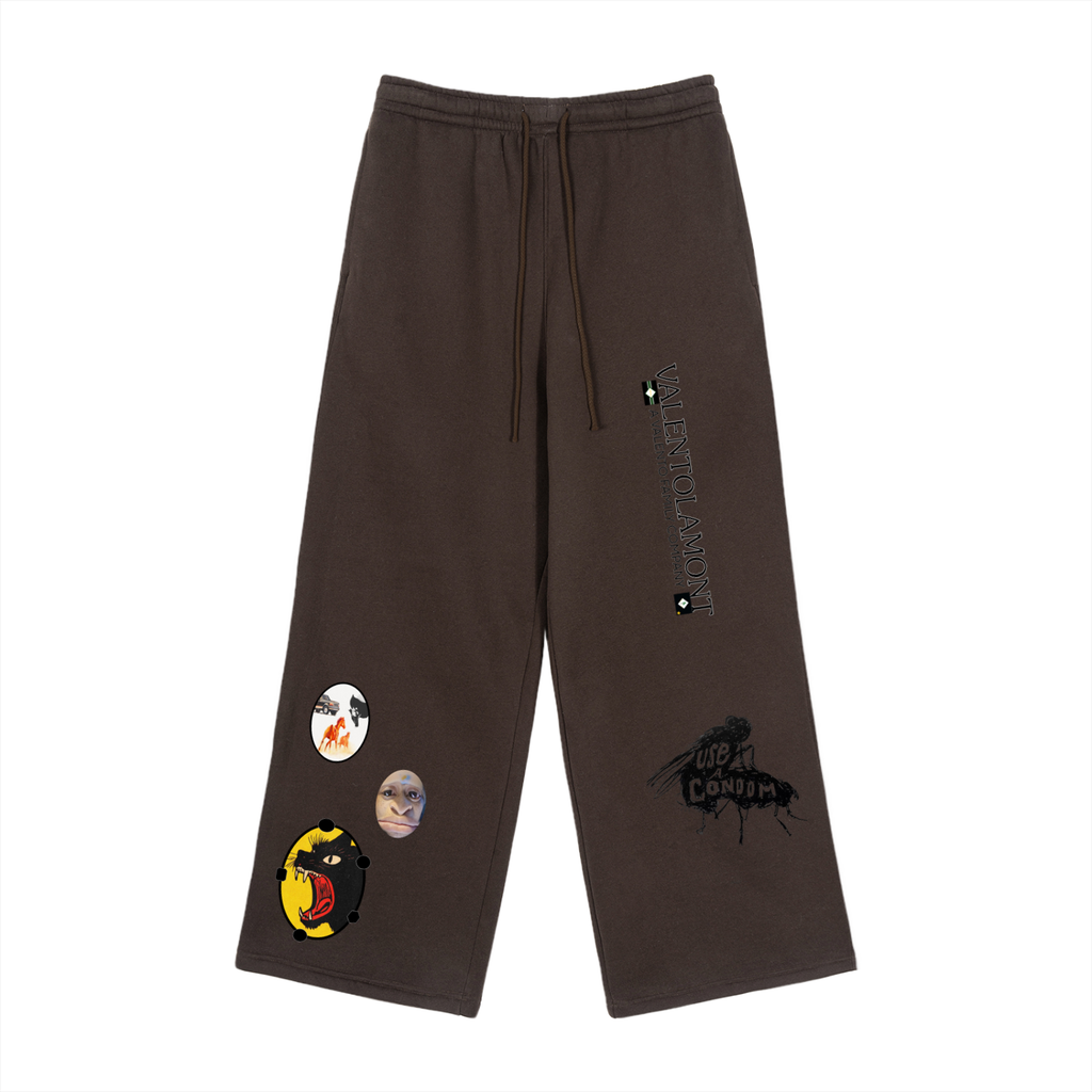 Fleece Drawstring Straight-Leg Sweatpants