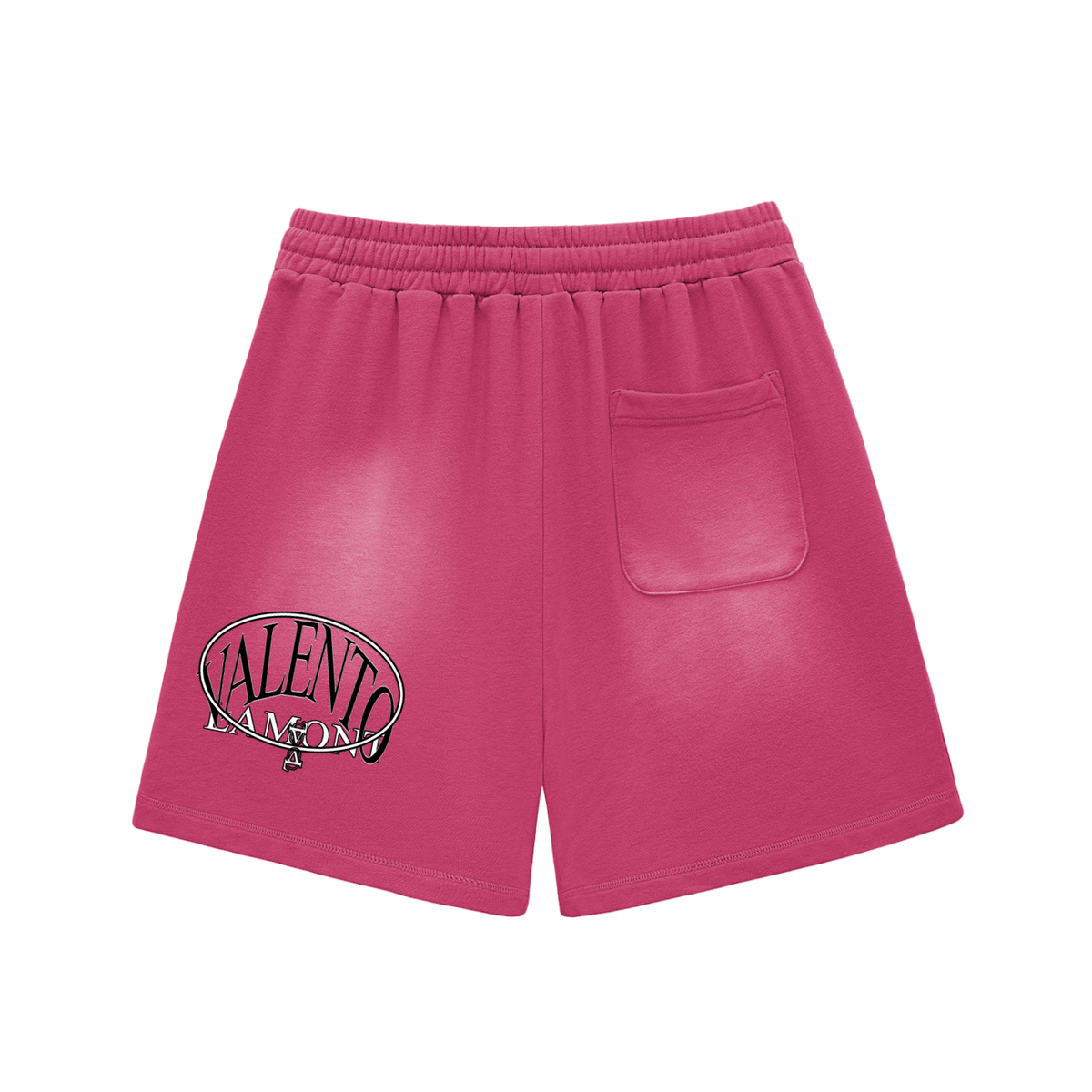 Sun Fade Raw Edge Cotton Shorts
