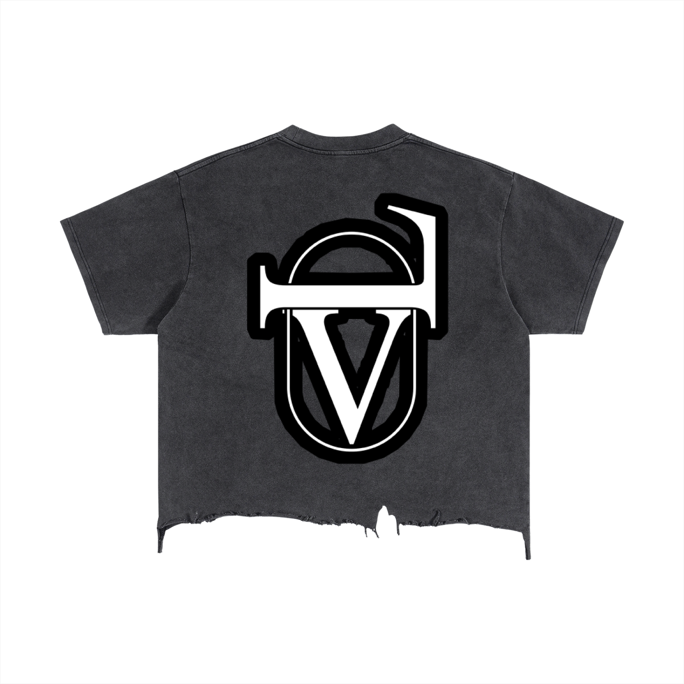 Vintage Wash Boxy Distressed Hem T-Shirt