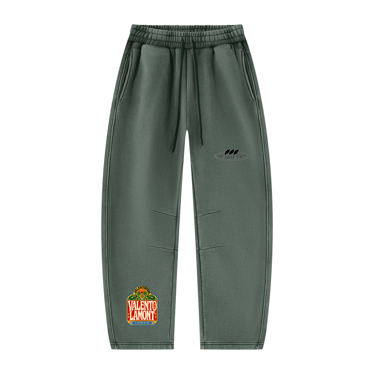Unisex Vintage Wash Barrel Leg Fleece Sweatpants