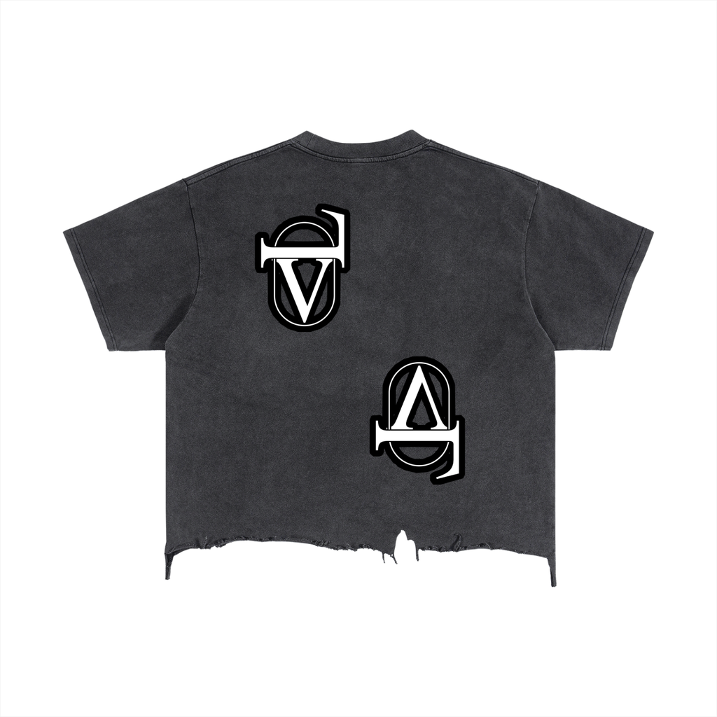 Vintage Wash Boxy Distressed Hem T-Shirt