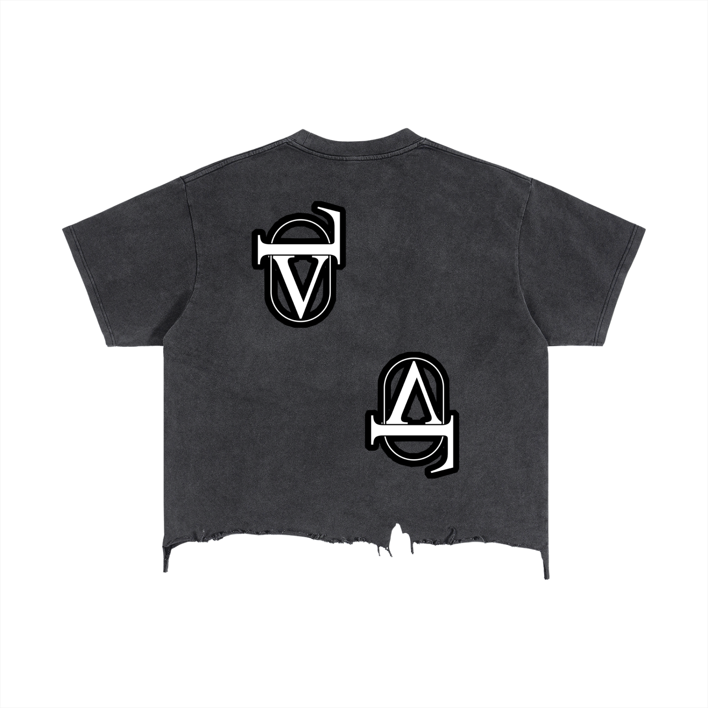 Vintage Wash Boxy Distressed Hem T-Shirt