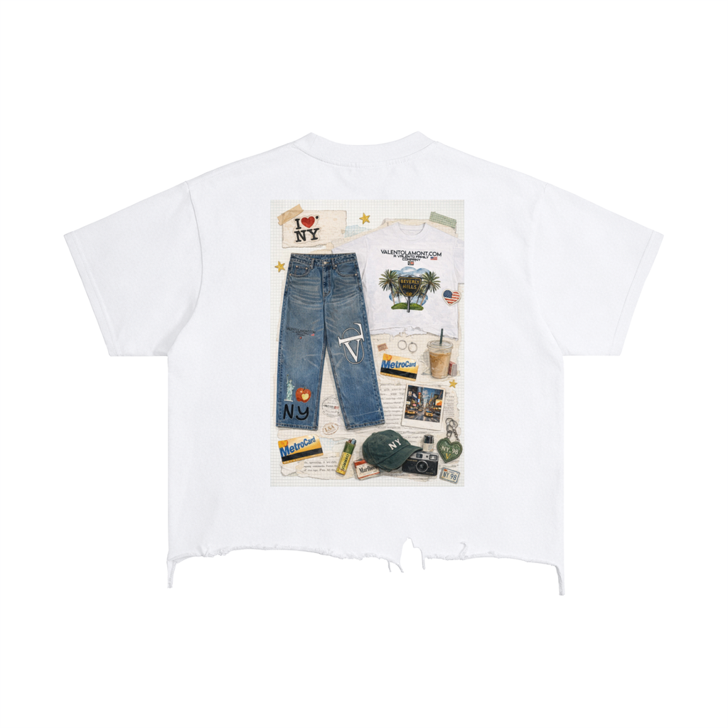 Vintage Wash Boxy Distressed Hem T-Shirt