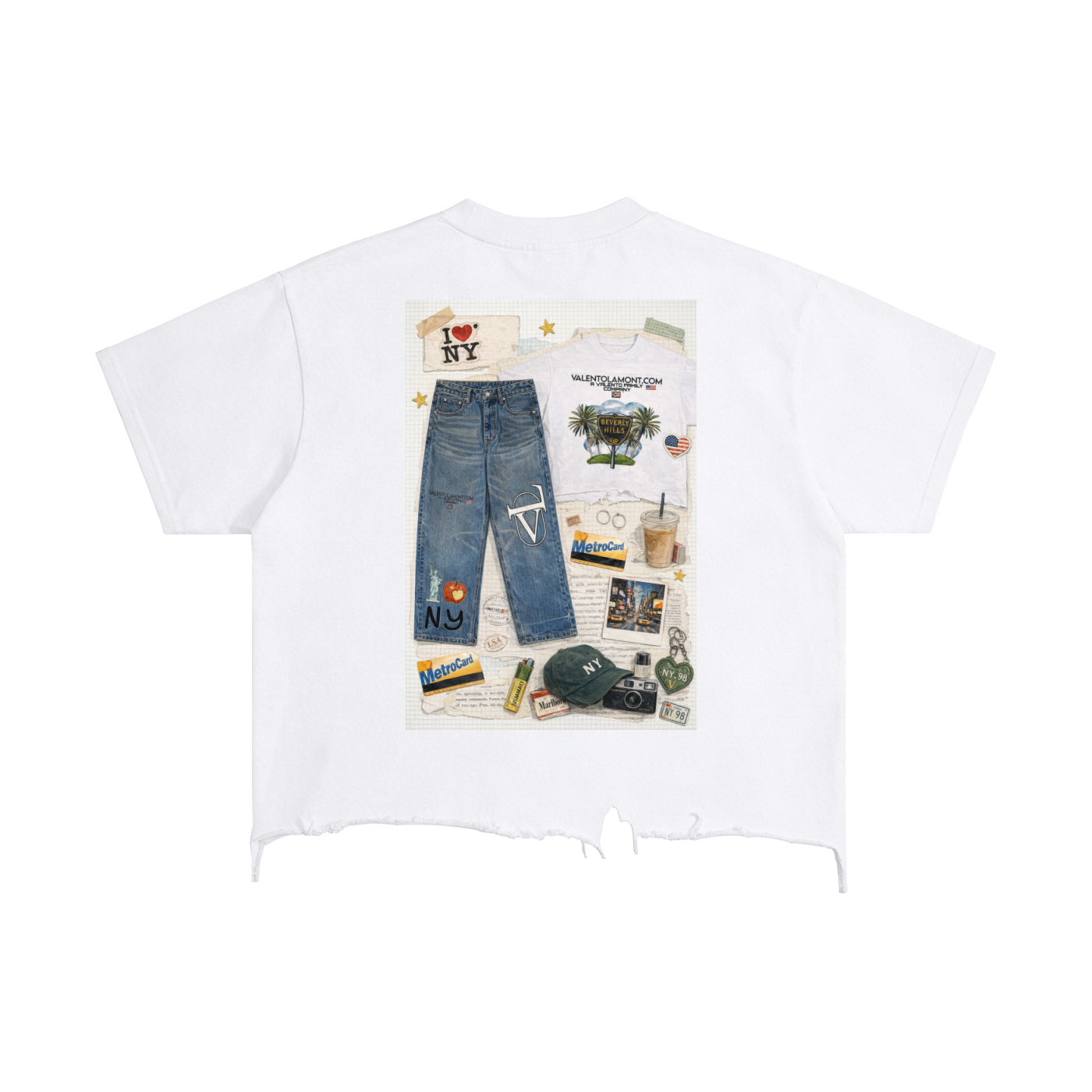 Vintage Wash Boxy Distressed Hem T-Shirt