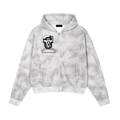 Dirty Washed Zip-Up Fleece Hoodie