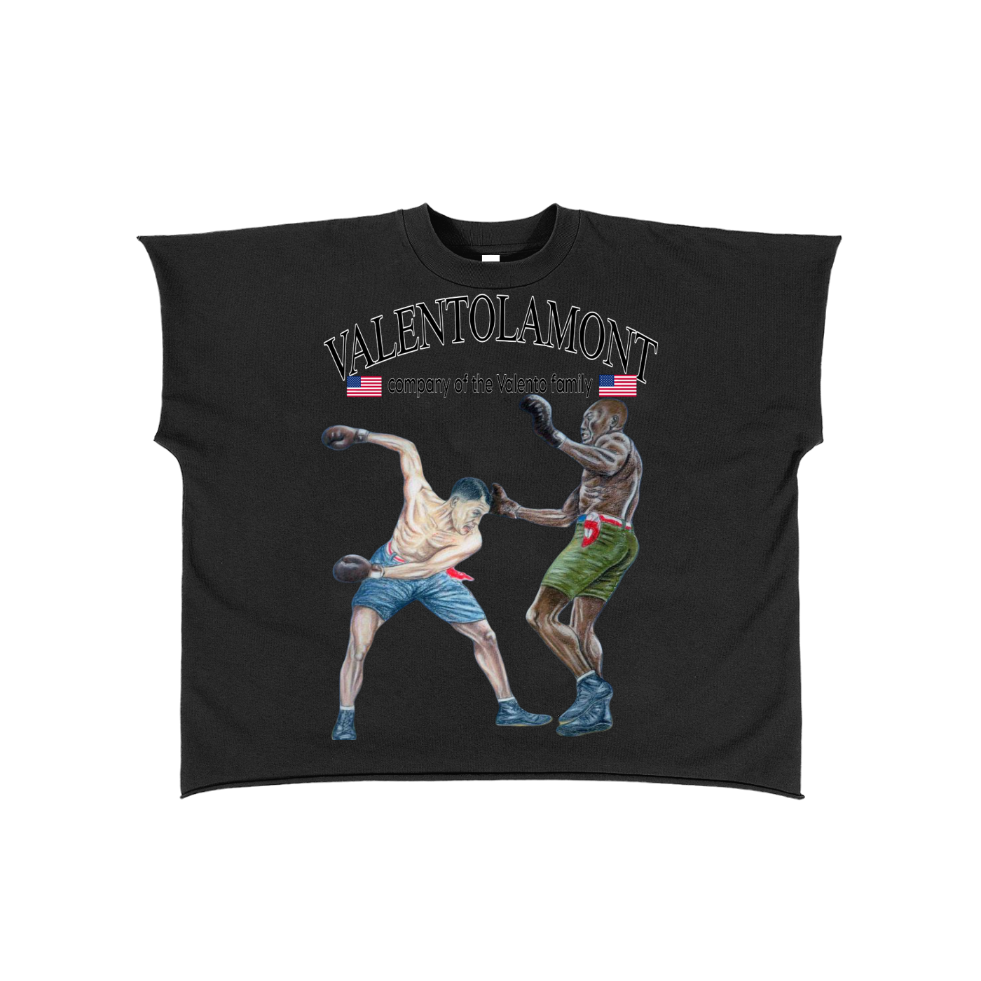 Raw Edge Boxy Non-Shrink T-Shirt