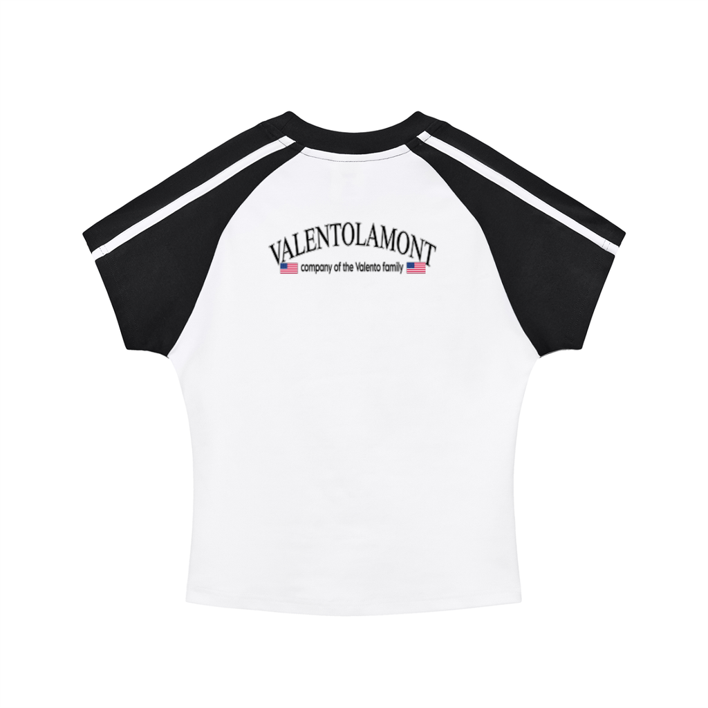Contrast Stripes Bodycon Raglan  Sleeve T-Shirt