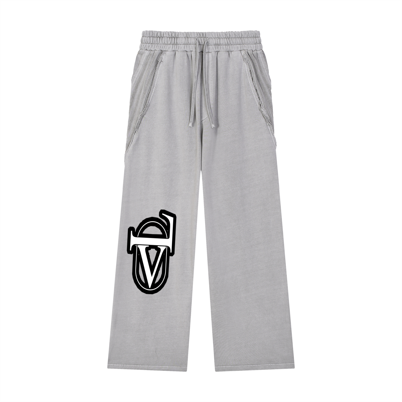 Snow Washed Tape Raw Edge Sweatpants