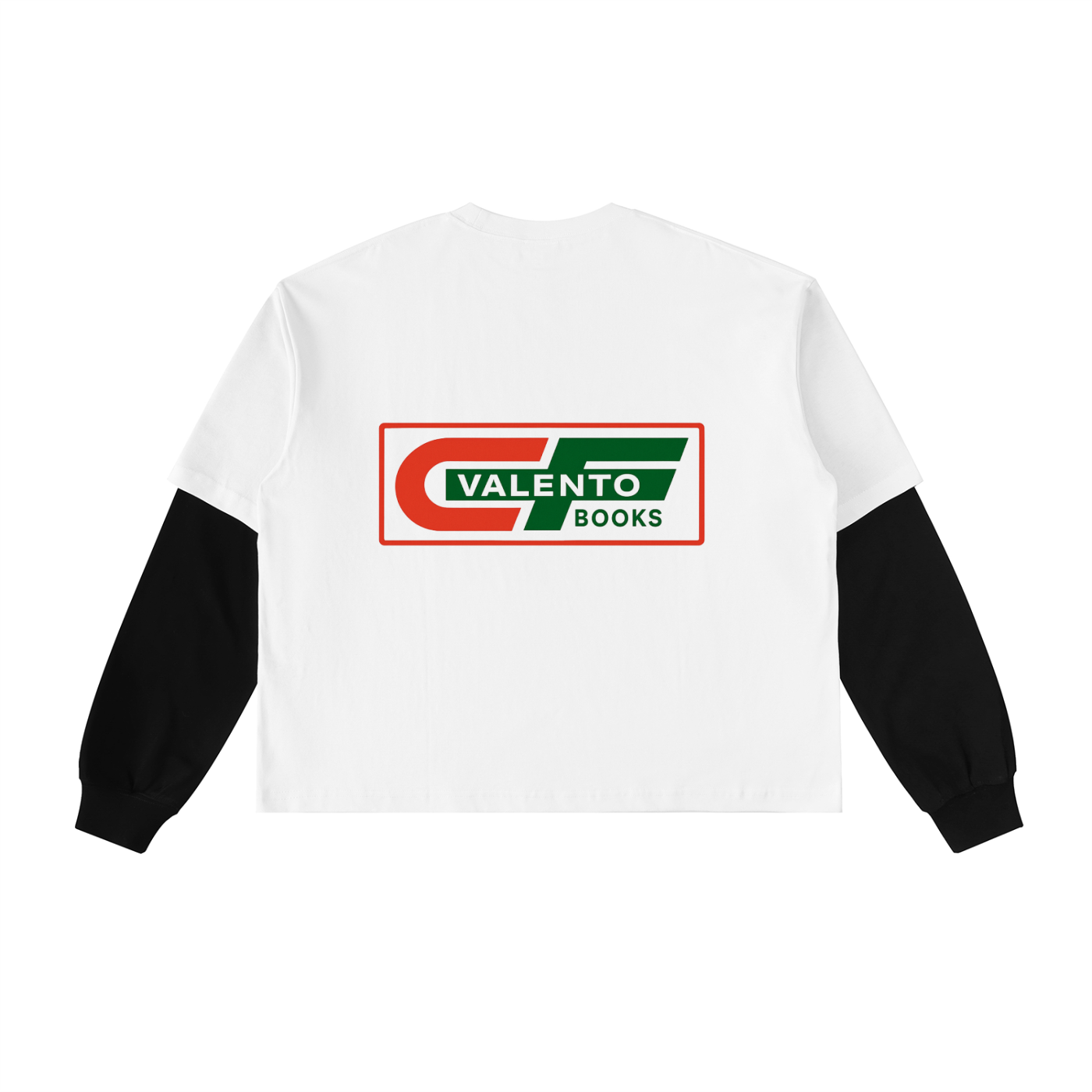 Layered Contrast Sleeve Cotton T-Shirt