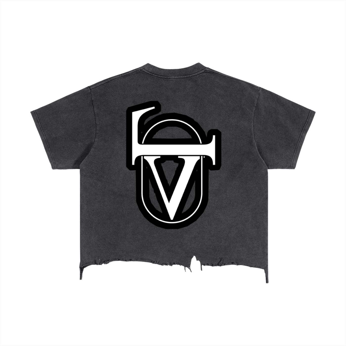 Vintage Wash Boxy Distressed Hem T-Shirt