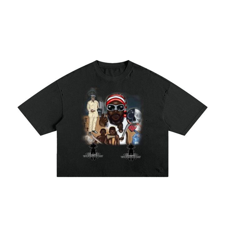 Classic Frayed Boxy Tee - 250 GSM