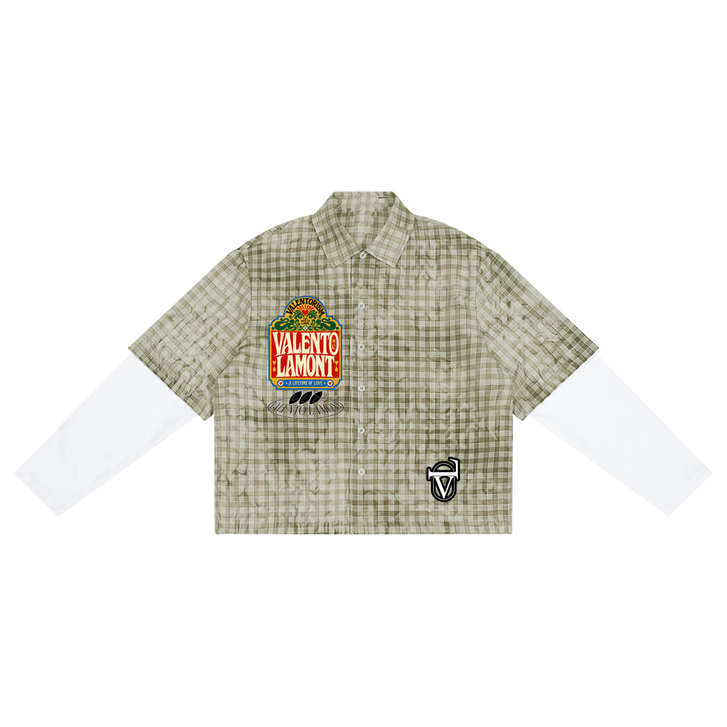 Unisex Vintage Wash Plaid Short Sleeve Shirt