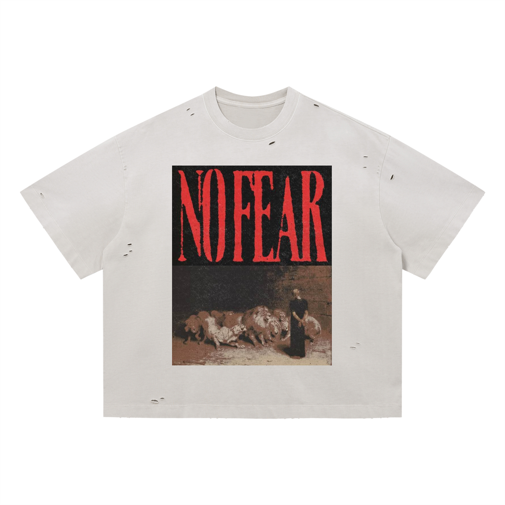 Vintage Washed Distressed Boxy Oversized T-Shirt